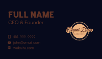 Retro Cursive Badge Business Card Image Preview