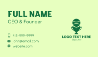 Green Tennis Trophy Cup  Business Card Design