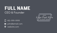 Elegant Cursive Shape Business Card Design