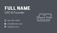 Elegant Cursive Shape Business Card Image Preview