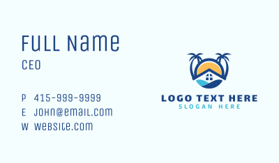 Palm Trees Resort Business Card