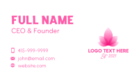 Pink Feminine Floral Petal  Business Card Design