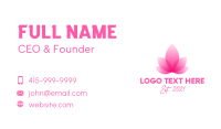 Pink Feminine Floral Petal  Business Card