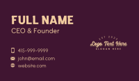 Boutique Script Wordmark Business Card Design