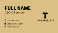 Screw Letter T Business Card
