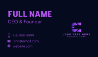 Professional Agency Letter C Business Card