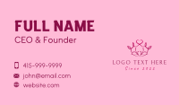 Beauty Leaf Tiara Crown Business Card Design