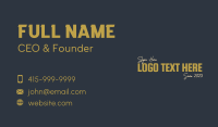 Yellow Modern Enterprise Wordmark Business Card
