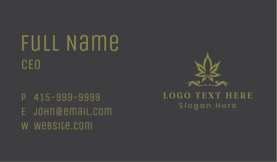 Ornate Herbal Marijuana Business Card