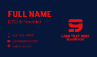 Sporty Tech Number 9 Business Card Design