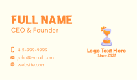 Orange Juice Hourglass Business Card