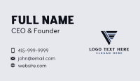 Corporate Company Letter F  Business Card Design