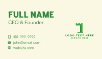 Green Castle Number 1 Business Card