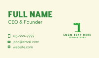 Green Castle Number 1 Business Card Design