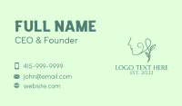 Beautiful Green Face  Business Card Design