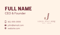 Letter J Business Card example 3