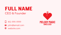 Red Circuit Heart  Business Card
