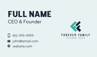 Modern Business Letter F & F Business Card Image Preview