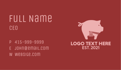 Pig Ramen Noodle  Business Card