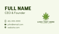 Natural Cannabis Leaf Business Card
