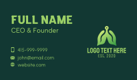 Green Natural Lungs Tech Business Card