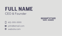 Creative Business Wordmark Business Card