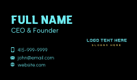 Modern Tech Wordmark Business Card