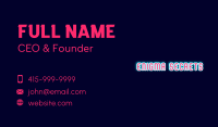 Neon Light Pixel  Business Card Image Preview