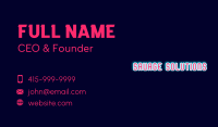 Neon Light Pixel  Business Card Image Preview