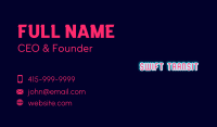 Neon Light Pixel  Business Card Image Preview