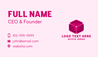 Pink Video Game Cube Business Card