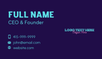 Neon Light Signage Wordmark Business Card