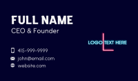 Futuristic Neon Wordmark Business Card Design
