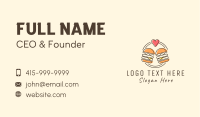 Heart Burger Fast Food Business Card