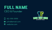 Angry Elephant Tusk Mascot  Business Card