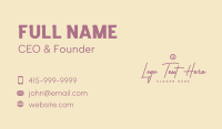 Elegant Tailor Wordmark Business Card