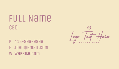 Elegant Tailor Wordmark Business Card