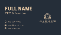 Ornamental Shield Lettermark Business Card