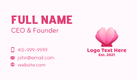 Heart Clam Shell  Business Card