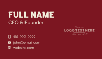 Luxury Beauty Wordmark Business Card