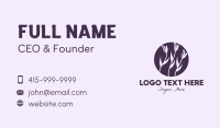 Violet Tulip Flower Business Card