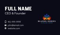 HVAC Snow Fire Wings Business Card Image Preview