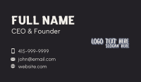 Funky Graffiti Wordmark Business Card