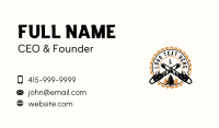 Industrial Chainsaw Logging Business Card Design