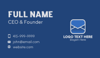 Blue Mailing Application Business Card Design