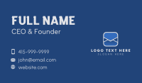 Blue Mailing Application Business Card