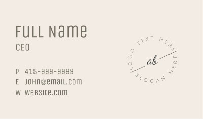 Elegant Dainty Lettermark Business Card