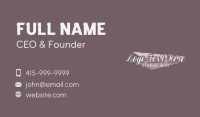 Feminine Paint Wordmark Business Card Design