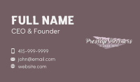 Feminine Paint Wordmark Business Card