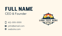 Compass Mountain Sunset Business Card